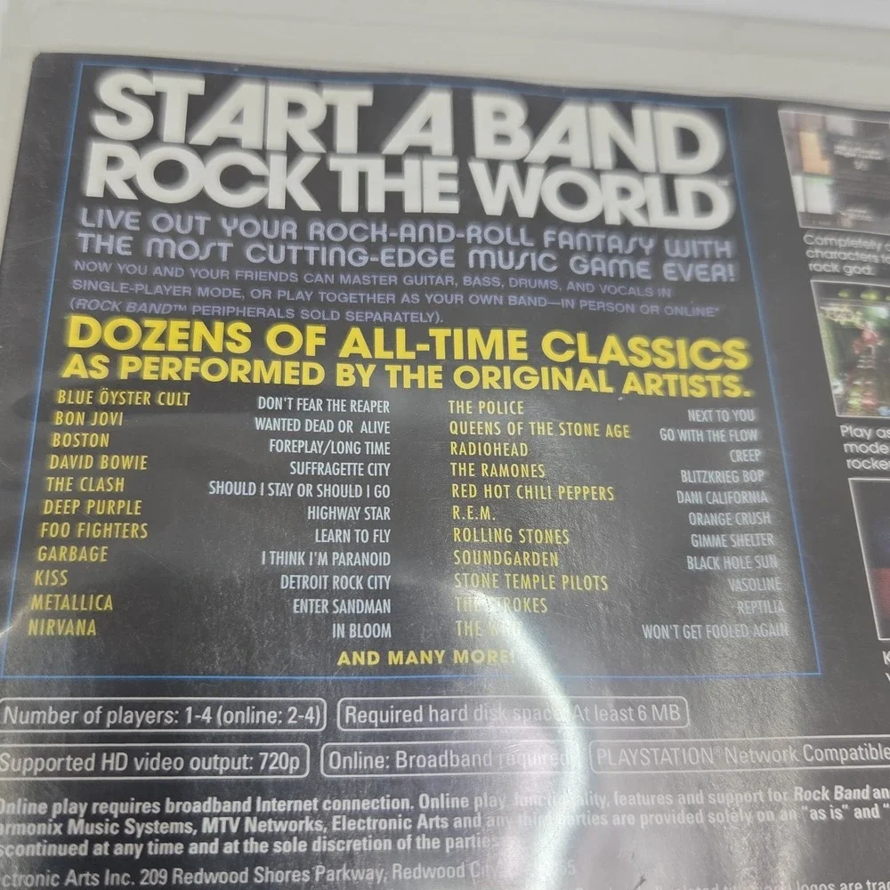 Rock Band PS3 PlayStation 3 Game Complete CIB Tested Clean Disc MTV Games EA